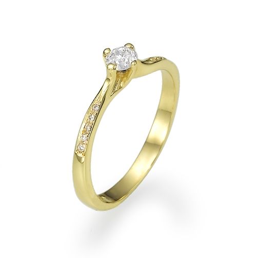 טבעת אירוסין זהב צהוב "אנג