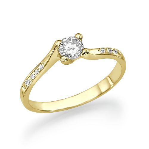 טבעת אירוסין זהב צהוב "ג