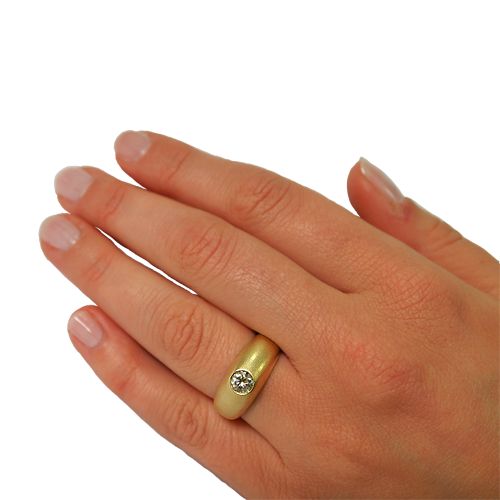 טבעת אירוסין זהב לבן "אריקה"  0.51 קראט  העטוף בזהב גולמי 