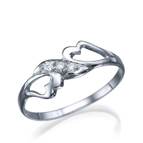 טבעת אירוסין "איזבל" בעיצוב לבבות משובצים יהלומים