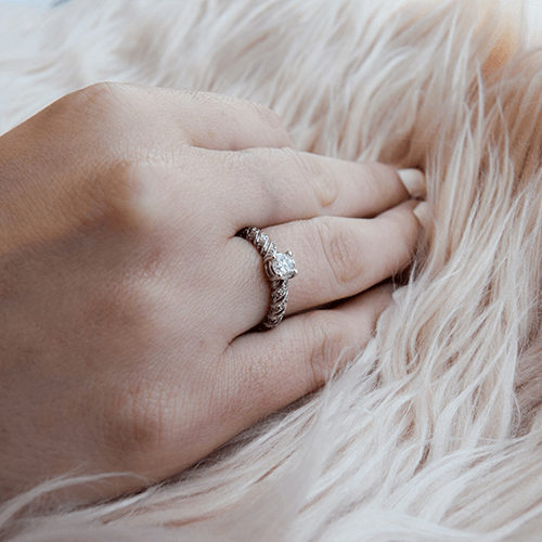 טבעת יהלומים זהב לבן מקולקציית הוינטאג