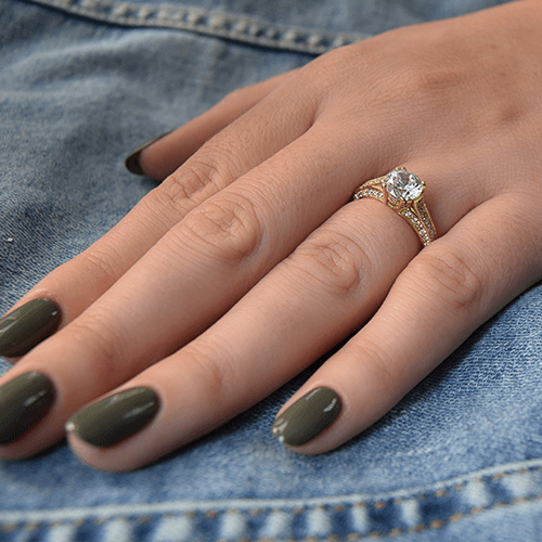 טבעת יהלומים זהב לבן "יסמין" 2.01 קראט