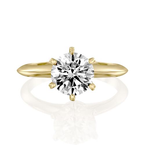 טבעת יהלום "קנדל" עם יהלום במשקל 1 קראט